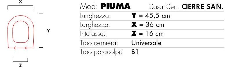 copriwater piuma coprital